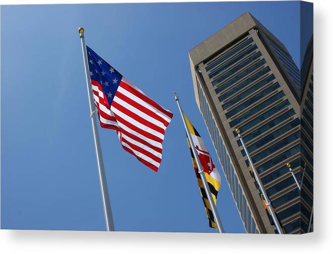 Flag Canvas Print featuring the photograph Proud to be by Maria Wall