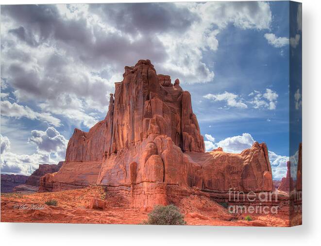 Arches National Park Canvas Print featuring the photograph Reaching the Sky by Sue Karski