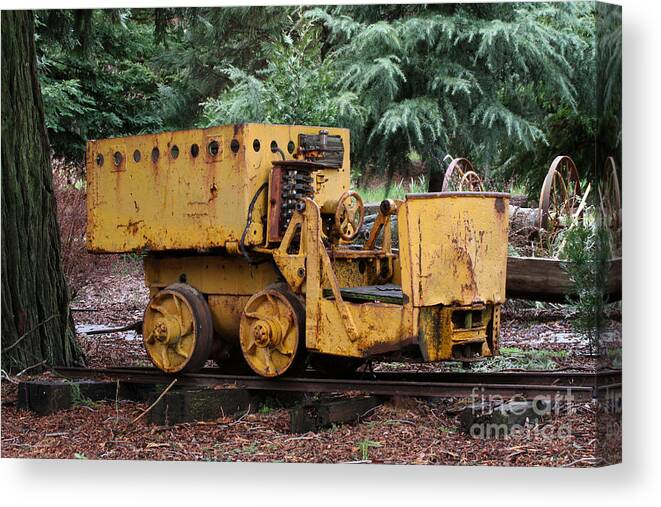 Recovery Ore Cart Canvas Print featuring the photograph Recovery Ore Cart by Edward R Wisell