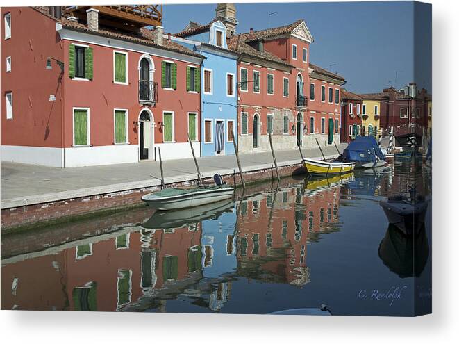 Burano Canvas Print featuring the photograph Reflected by Cheri Randolph