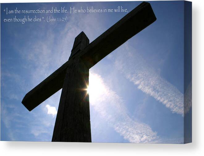 Resurrection Canvas Print featuring the photograph Resurrection and life by Emanuel Tanjala
