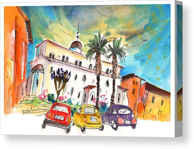 Travel Art Canvas Print featuring the painting Rethymno 01 by Miki De Goodaboom