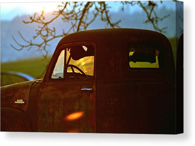 Jean Noren Canvas Print featuring the photograph Retirement for an Old Truck by Jean Noren