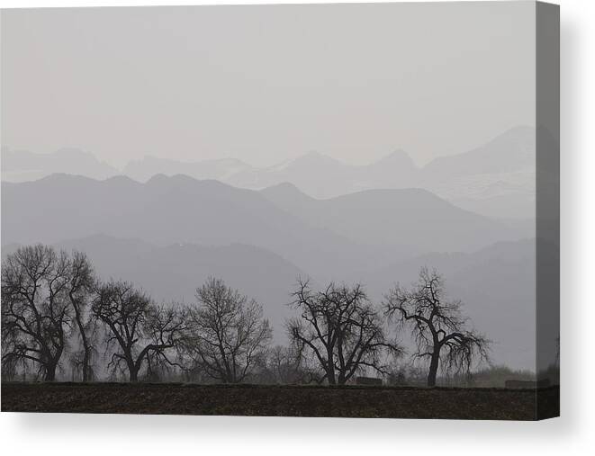 Hazy Canvas Print featuring the photograph Rocky Mountain Haze by James BO Insogna