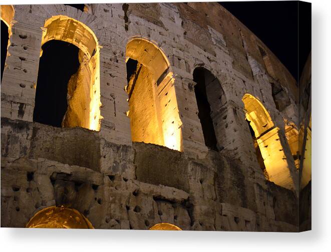  Coliseum Canvas Print featuring the photograph Roman Evening by La Dolce Vita