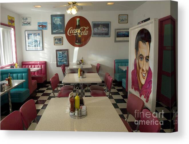 Flames Canvas Print featuring the photograph Route 66 Burgers by Bob Christopher
