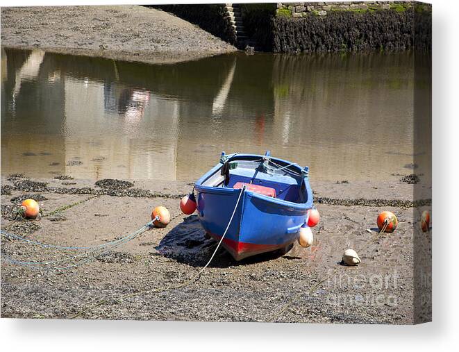 Alone Canvas Print featuring the photograph Rowing boat by Jane Rix