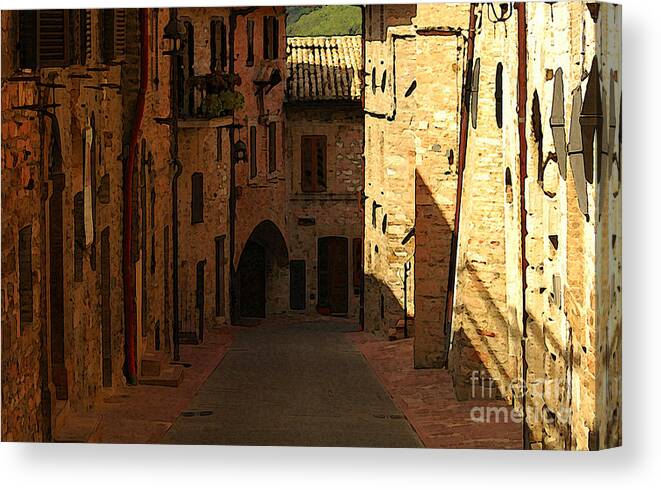 Rue Canvas Print featuring the photograph Rue de la Italia by Mike Nellums