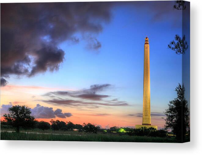 Houston Canvas Print featuring the photograph San Jacinto Dawn by JC Findley