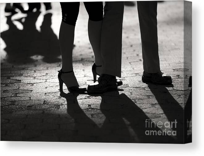 Tango Canvas Print featuring the photograph Shadows of Tango by Leslie Leda