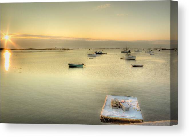 Maine Canvas Print featuring the photograph Snowy Morning by Brenda Giasson
