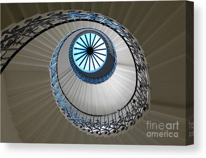 London Canvas Print featuring the photograph Stairs by Milena Boeva