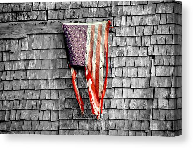 Flag Canvas Print featuring the photograph State of The Union by Cathy Kovarik