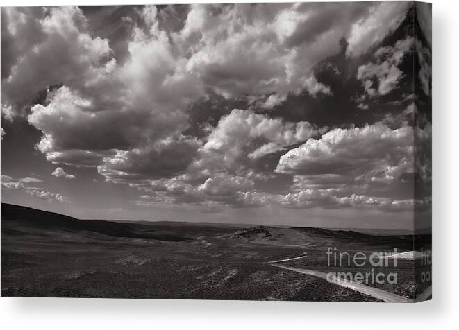 Plain Canvas Print featuring the photograph Stormy Wyoming Sky by Donna Greene