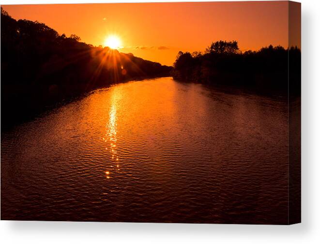 Sun Canvas Print featuring the photograph Sunburst by Jason Naudi Photography