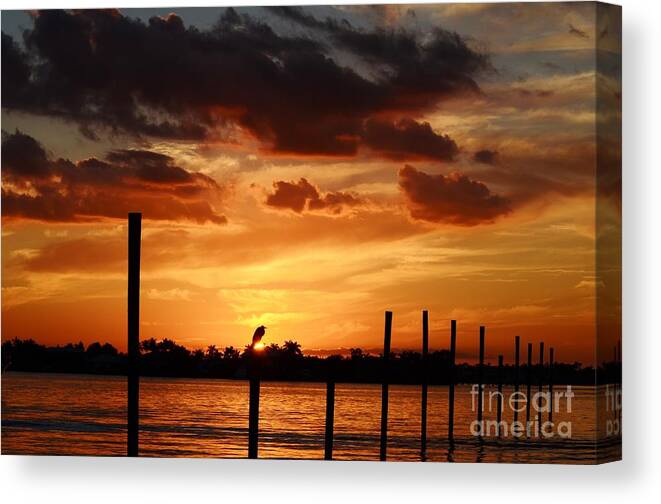 Sunset Canvas Print featuring the photograph Sunset 1-1-12 by Lynda Dawson-Youngclaus