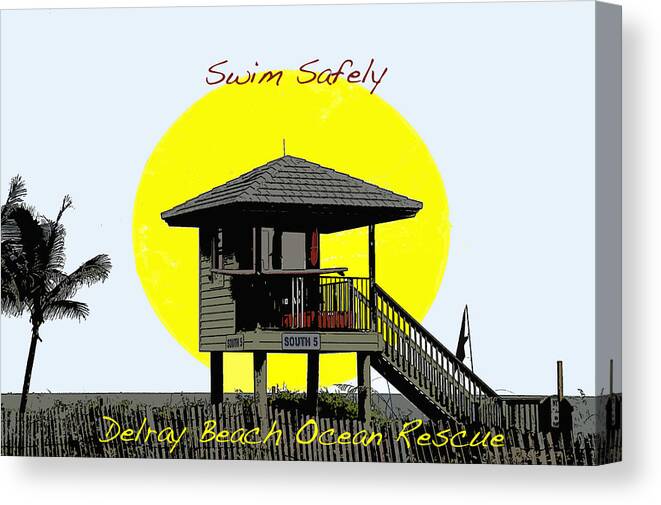 Tower Canvas Print featuring the photograph Swim Safely by Pete Rems