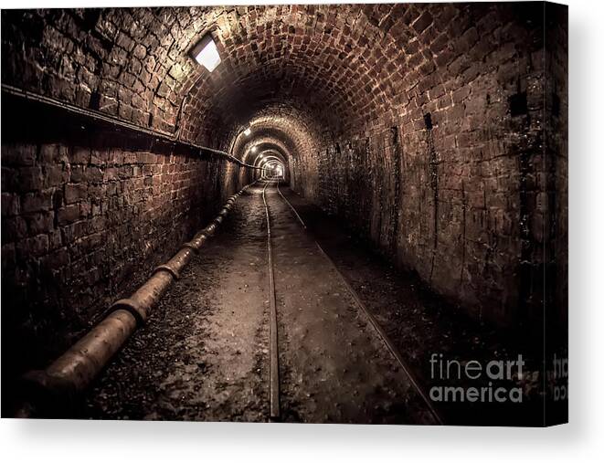 Tar Canvas Print featuring the photograph Tar Tunnel 1787 by Adrian Evans