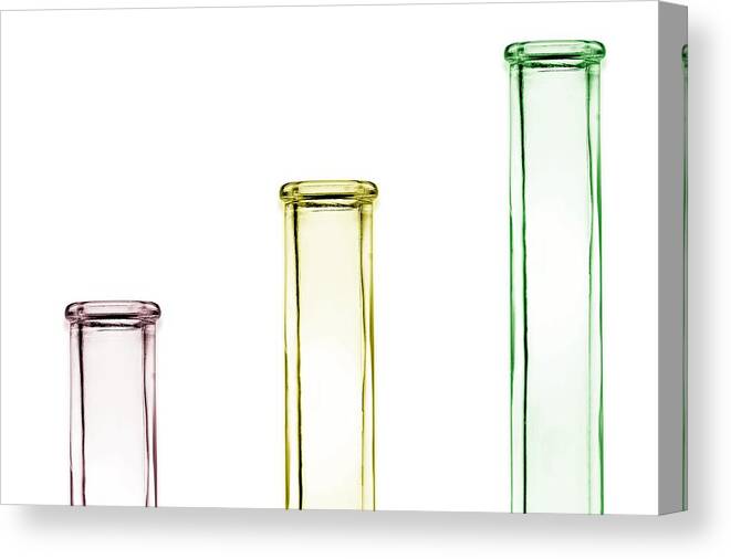 Glassware Canvas Print featuring the photograph Test Tubes by Gombert, Sigrid