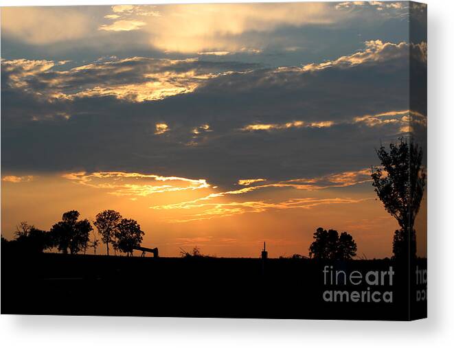 Texas Canvas Print featuring the photograph Texas Sized Sunset by Kathy White