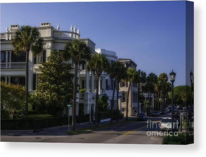 Charleston Sc Canvas Print featuring the photograph The Battery Charleston SC by David Waldrop