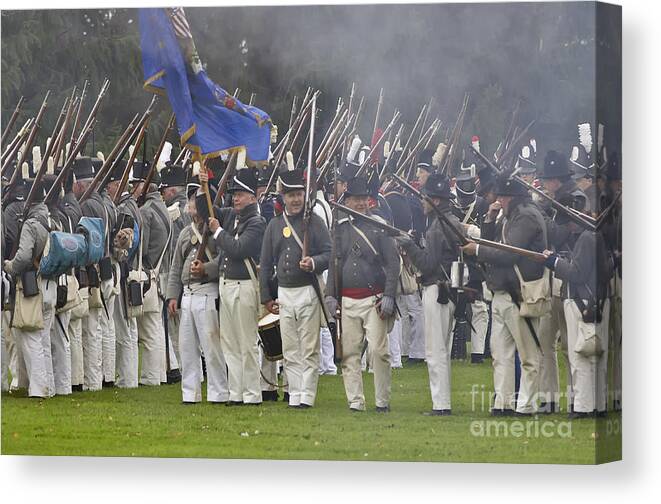 American Canvas Print featuring the photograph The Battle of Queentson Heights by JT Lewis
