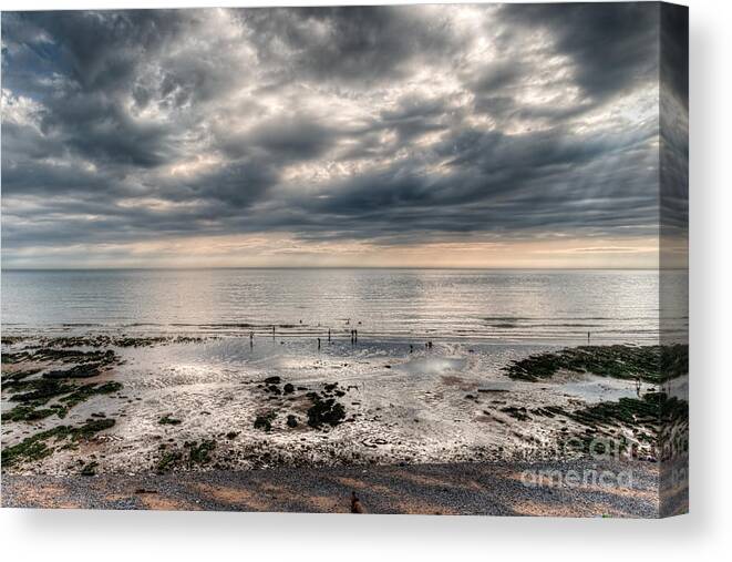 Ann Garrett Canvas Print featuring the photograph The Beach at Birling Gap Eastbourne England by Ann Garrett