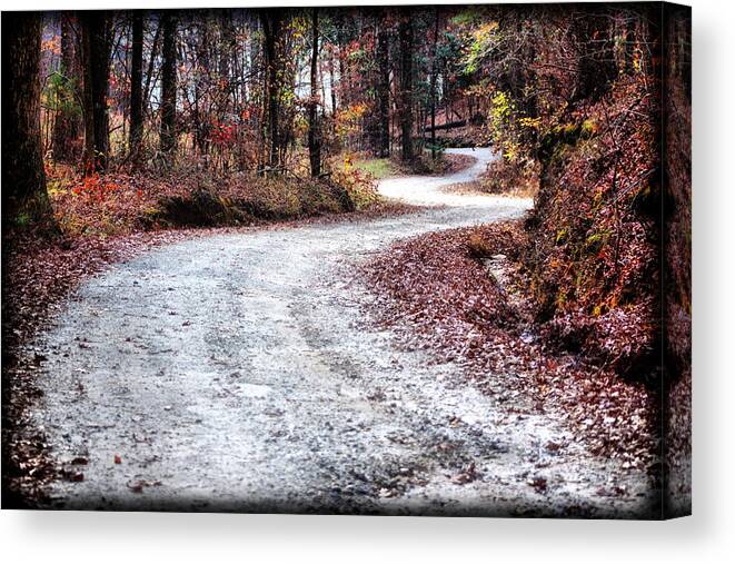 Gravel Canvas Print featuring the photograph The Broken Road by Lynne Jenkins