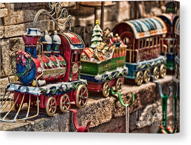 Christmas Express Canvas Print featuring the photograph The Christmas Express by Eddie Yerkish