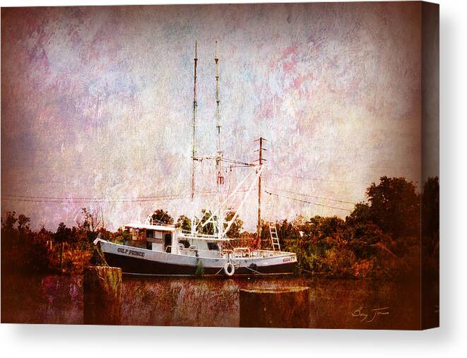 Shrimp Boat Canvas Print featuring the photograph The Gulf Prince by Barry Jones