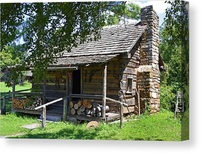 Mark Twain Canvas Print featuring the photograph The Mark Twain Family Cabin by Paul Mashburn