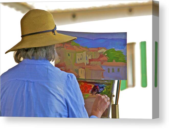 Cortona Canvas Print featuring the photograph The Painter by David Letts