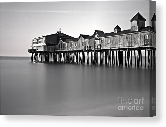 Old Orchard Beach Canvas Print featuring the photograph The Pier by Brenda Giasson