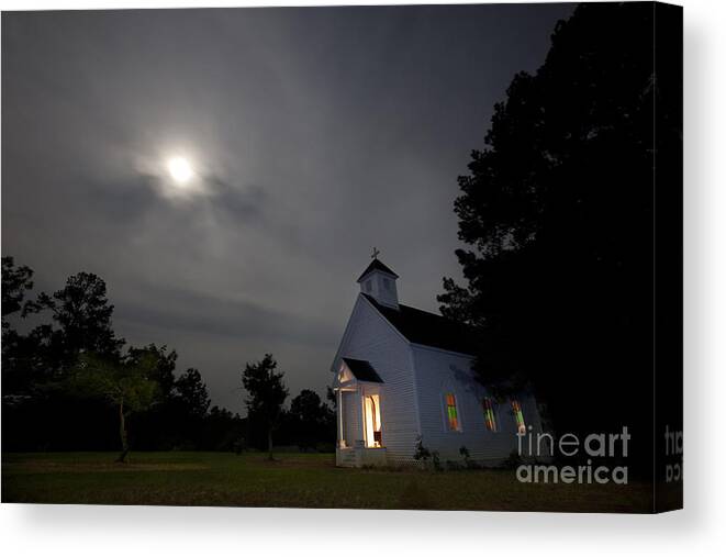 Church Canvas Print featuring the photograph Time for Church by Keith Kapple