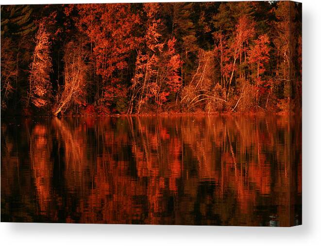 Trapps Point Canvas Print featuring the photograph Trapps Point Lake Winnisquam by Benjamin Dahl