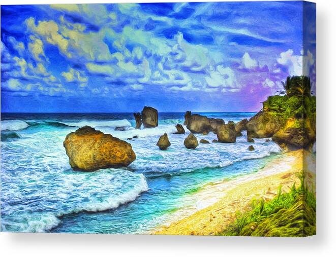 Storm Canvas Print featuring the painting Tropical Storm Off Jamaica by Dominic Piperata