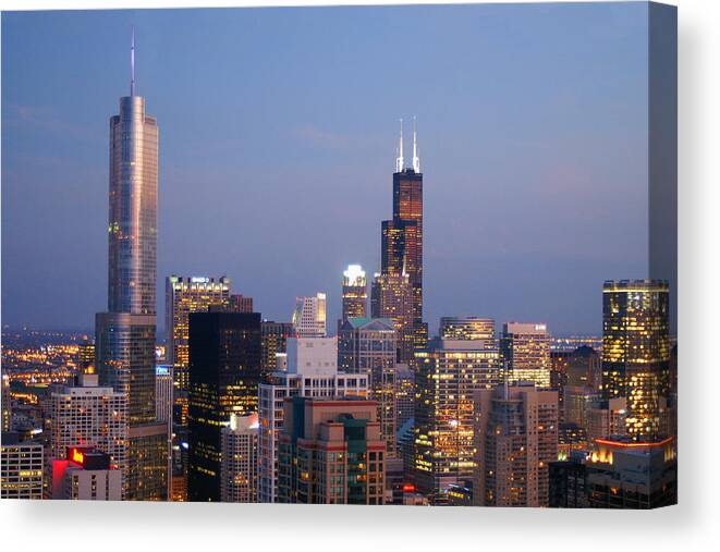 Chicago Canvas Print featuring the photograph Trump and Willis by David Armentrout