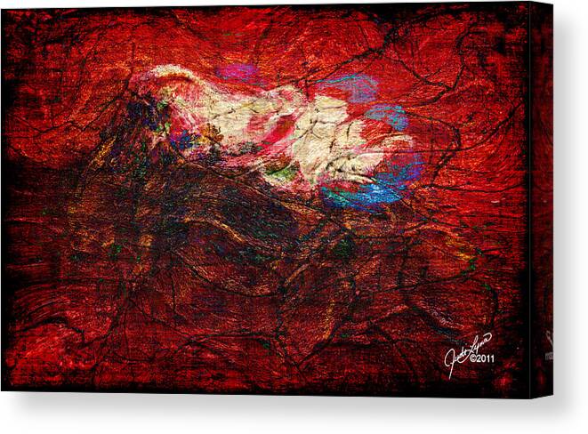 Turbulance Canvas Print featuring the painting Turbulance by Judi Lynn