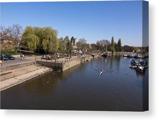 River Thames Canvas Print featuring the photograph Twickenham on Thames by Maj Seda