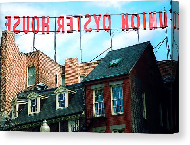 Building Canvas Print featuring the photograph Union Oyster House by Claude Taylor