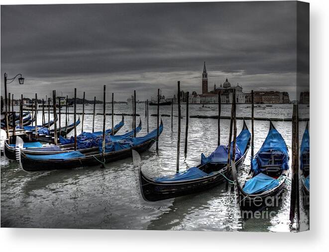 Photography Canvas Print featuring the photograph Venice Gondolas by Crystal Nederman