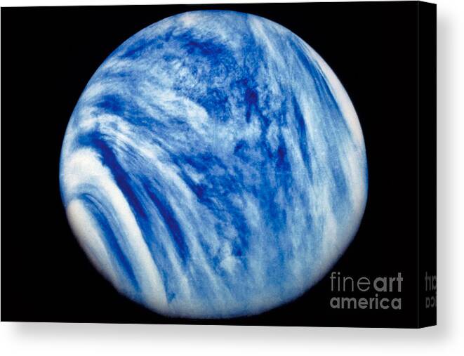 Astronomy Canvas Print featuring the photograph Venus From Mariner 10 by Nasa