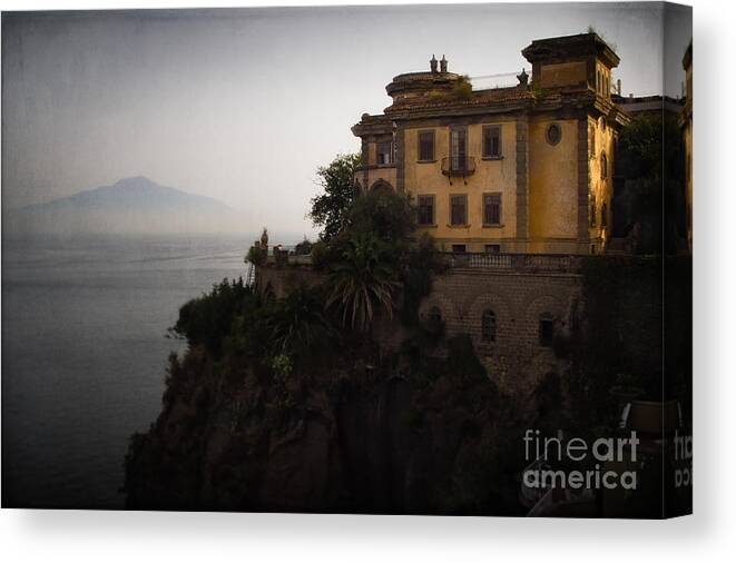 Sorrento Canvas Print featuring the photograph Vesuvius from Sorrento by Doug Sturgess