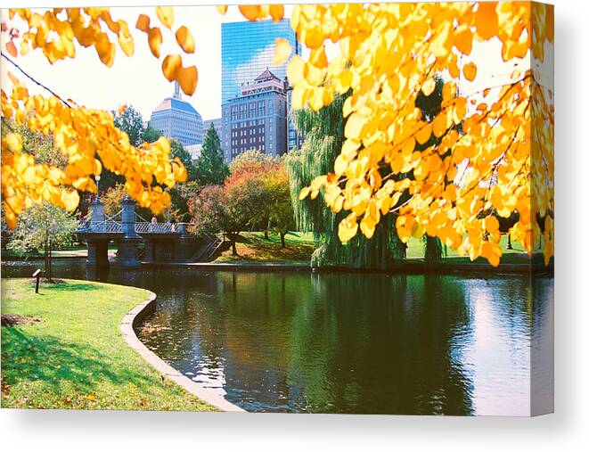 Travel Canvas Print featuring the photograph Boston Skyline by Claude Taylor