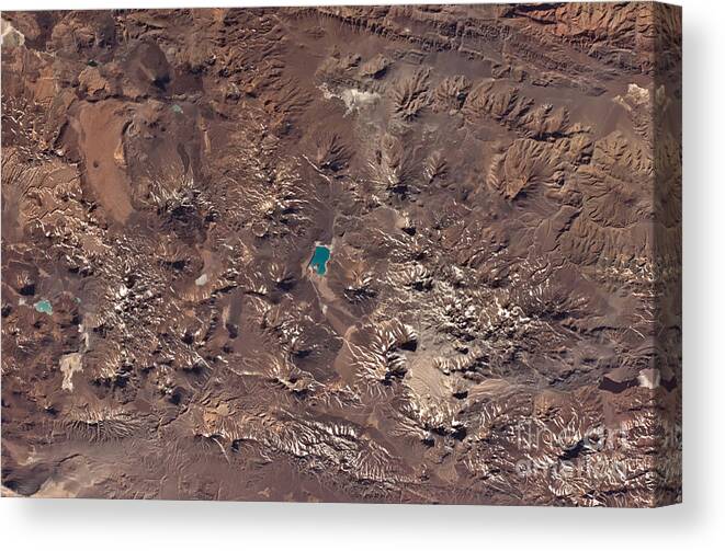 Aerial View Canvas Print featuring the photograph Volcanic Landscape, Central Andes by NASA/Science Source