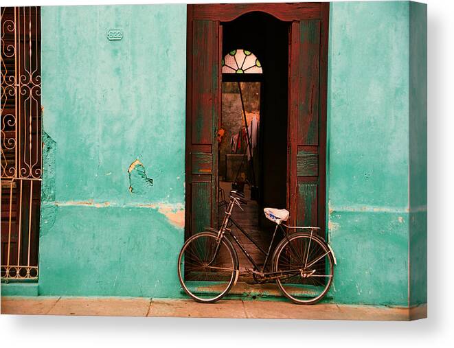 Cuba Canvas Print featuring the photograph Peeking Girl by Claude Taylor