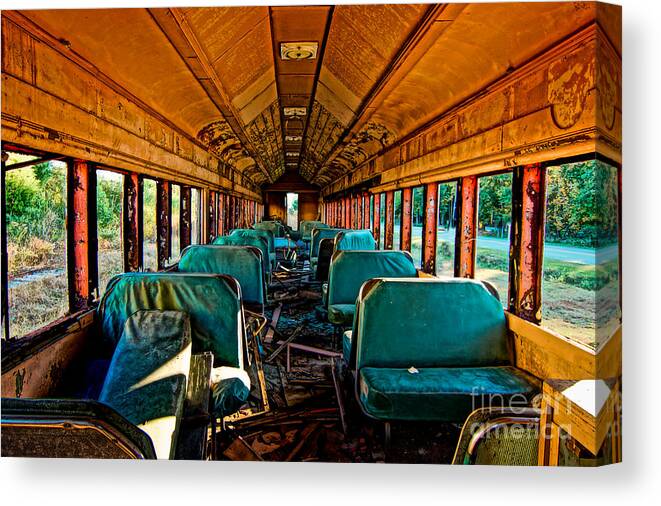 Train Canvas Print featuring the photograph Wasted Away by Matthew Trudeau