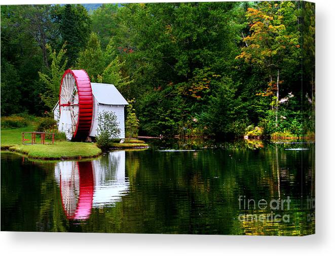 Water Mill Canvas Print featuring the photograph Water Mill by LR Photography