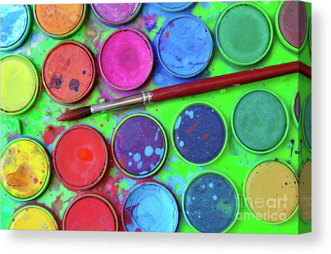 Art Canvas Print featuring the photograph Watercolor Palette by Carlos Caetano