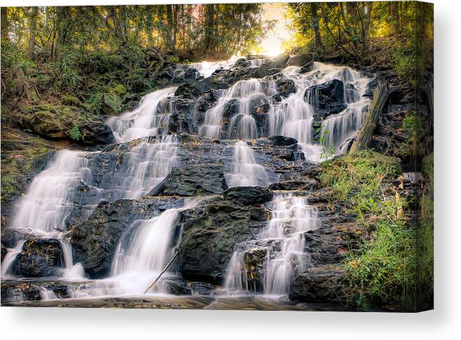 Vogel State Park Canvas Print featuring the photograph Waterfall by Anna Rumiantseva
